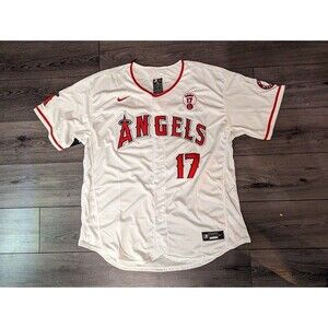 Shohei Ohtani #17 White Los Angeles Angels Kanji Script Jersey XXL